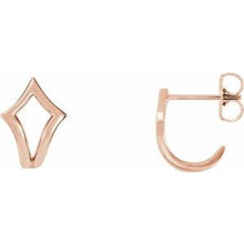 Load image into Gallery viewer, Geometric J-Hoop Earrings
