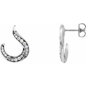 3/8 CTW Diamond Freeform Earrings