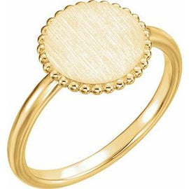 Engravable Beaded Ring