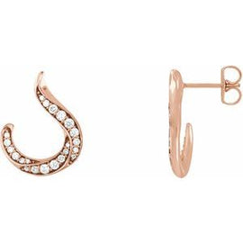 3/8 CTW Diamond Freeform Earrings