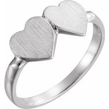 Load image into Gallery viewer, 13.8x7 mm Double Heart Signet Ring
