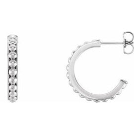 15 mm Beaded Hoop Earrings