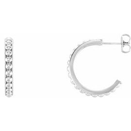 15 mm Beaded Hoop Earrings