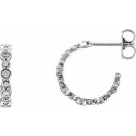 1/4 CTW Diamond Hoop Earrings