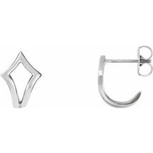 Load image into Gallery viewer, Geometric J-Hoop Earrings
