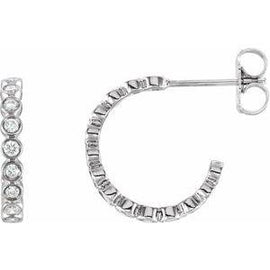 3/8 CTW Lab-Grown Diamond Hoop Earrings