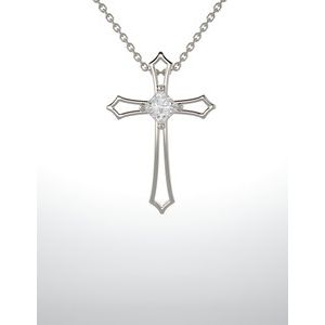 3/8 CTW Diamond Cross Pendant