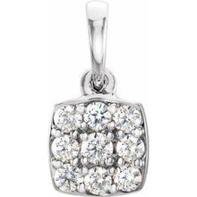 Load image into Gallery viewer, 1/4 CTW Diamond Cluster Pendant
