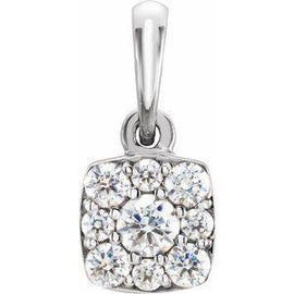 1/4 CTW Diamond Cluster Pendant