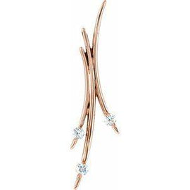 1/2 CTW Diamond 3-Stone Freeform Pendant