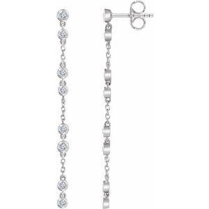 1/3 CTW Diamond Chain Earrings