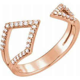 1/5 CTW Diamond Geometric Ring