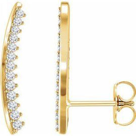 1/3 CTW Diamond Ear Climbers
