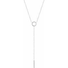Load image into Gallery viewer, Circle &amp; Bar &quot;Y&quot; 16-18&quot; Necklace

