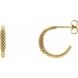 15.1 mm Beaded Hoop Earrings