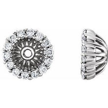 Load image into Gallery viewer, 1/8 CTW Diamond Earring Jackets with 3.6 mm ID
