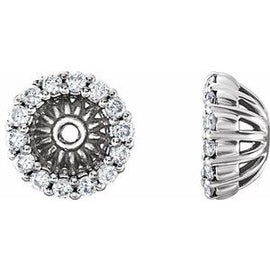 1/8 CTW Diamond Earring Jackets with 3.6 mm ID