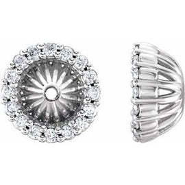 1/8 CTW Diamond Earring Jackets with 3.6 mm ID