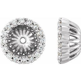 1/8 CTW Diamond Earring Jackets with 3.6 mm ID