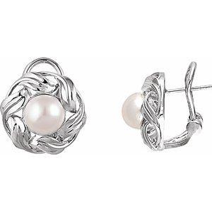 8 mm Freshwater Cultured Pearl Earrings