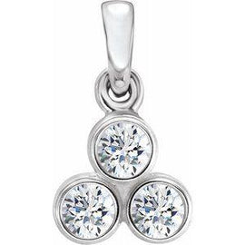 1/10 CTW Diamond 3-Stone Pendant