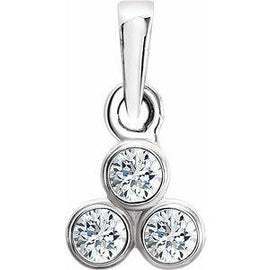 1/10 CTW Diamond 3-Stone Pendant