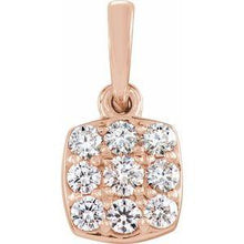 Load image into Gallery viewer, 1/4 CTW Diamond Cluster Pendant
