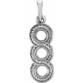 1/3 CTW Diamond 3-Stone Pendant