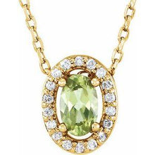 Load image into Gallery viewer, Peridot &amp; .04 CTW Diamond 16&quot; Necklace
