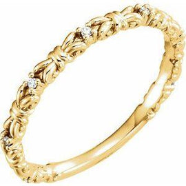 .04 CTW Diamond Stackable Ring