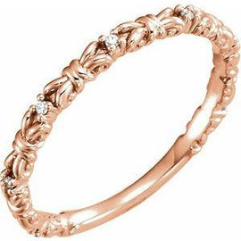 .04 CTW Diamond Stackable Ring