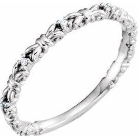 .04 CTW Diamond Stackable Ring