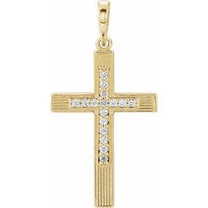 .08 CTW Diamond Cross Pendant