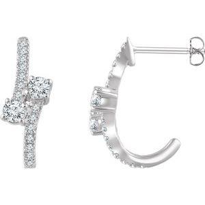 5/8 CTW Diamond Two-Stone Earrings