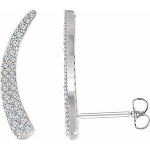 3/8 CTW Diamond Ear Climbers