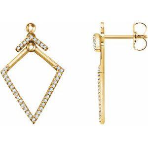 1/4 CTW Geometric Diamond Earrings