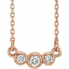 Load image into Gallery viewer, Graduated Bezel-Set 1/8 CTW Diamond 16-18&quot; Necklace
