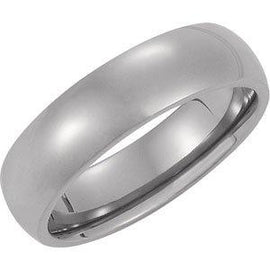 Black Titanium 6 mm Domed Polished Band