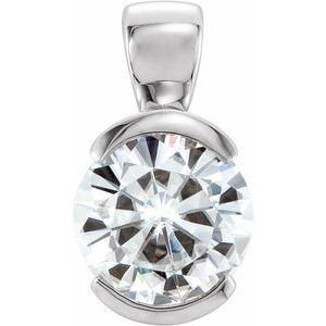 6.5 mm Round Forever One™ Moissanite Pendant