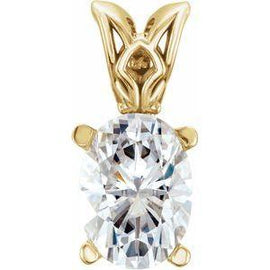 Forever One™ Colorless Created Moissanite Pendant