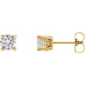 5 mm Round Forever One™ Moissanite Earrings