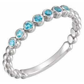 Aquamarine Stackable Ring