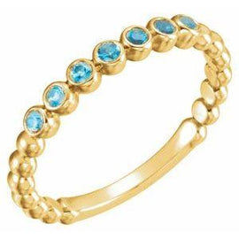 Aquamarine Stackable Ring