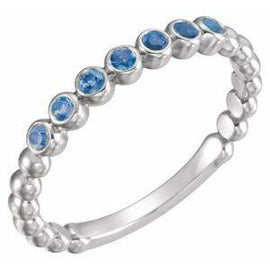 Aquamarine Stackable Ring