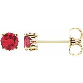 Amethyst 4-Prong Scroll Setting® Stud Earrings