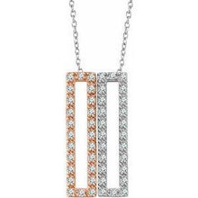 Load image into Gallery viewer, 1/3 CTW Diamond Rectangle 16-18 Inch Necklace
