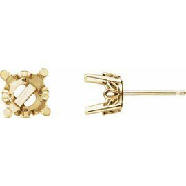 Amethyst 4-Prong Scroll Setting® Stud Earrings