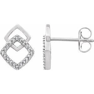 1/10 CTW Diamond Geometric Earrings