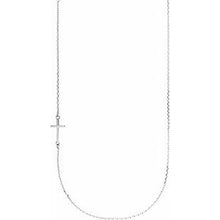 Load image into Gallery viewer, Off-Center Sideways Cross 16&quot; Necklace
