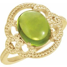 Load image into Gallery viewer, Peridot Granulated Design Ring
